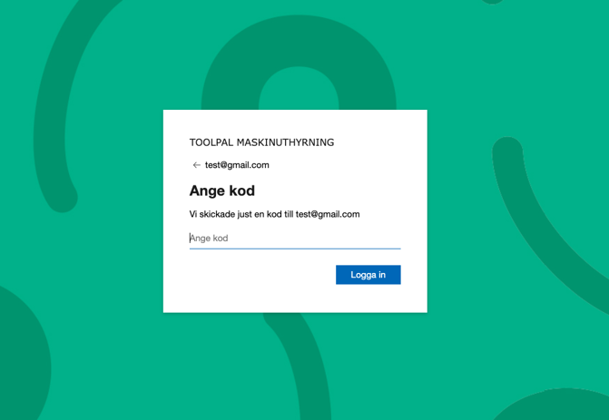 Såhär ser det ut om du får en kod